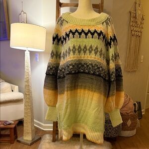 Free People Multicolor Patterned Sweater